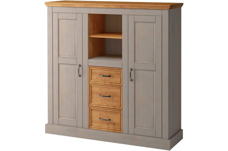 Highboard og skapkommode Loft24 Høyskap Selma grå Grå