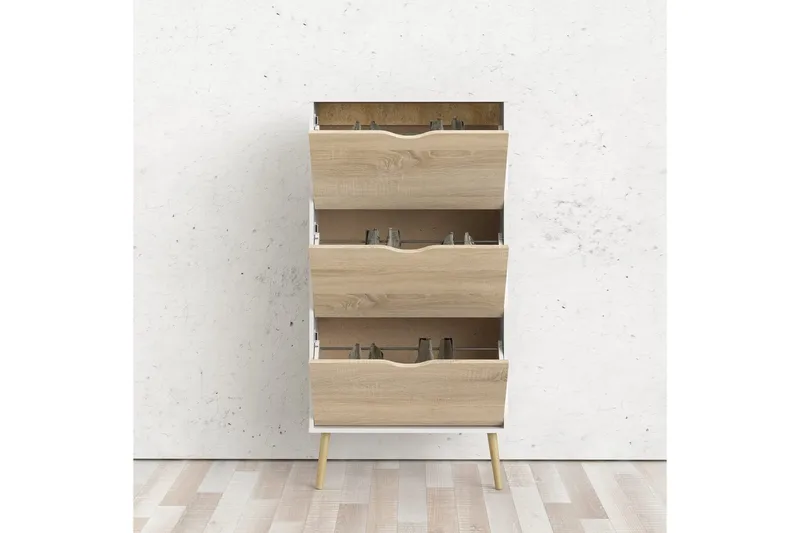 Hostafranc Skoskap 70 cm - Hvit - Oppbevaring - Skap - Oppbevaringsskap