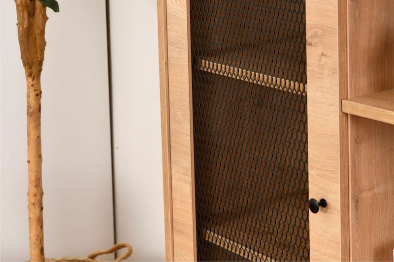 Huff Vitrineskap 40x110 cm - Eik - Oppbevaring - Skap - Vitrineskap