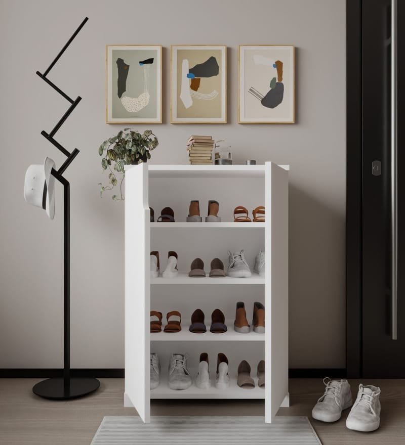 Hungirr Skoskap 60 cm - Hvit - Oppbevaring - Skap - Oppbevaringsskap