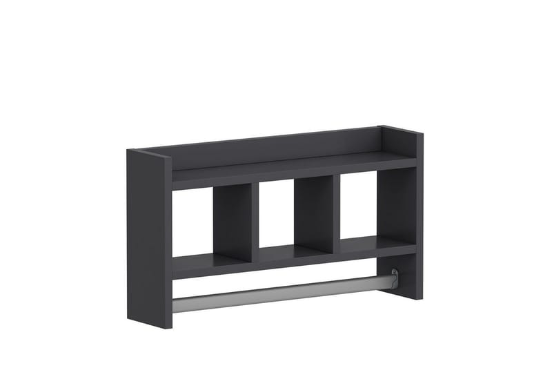 Hyller Homitis Harlee hylle 63,6x14,6 cm Antrasitt - Oppbevaring - Skap - Oppbevaringsskap