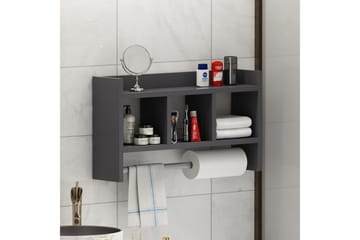 Hyller Homitis Harlee hylle 63,6x14,6 cm Antrasitt - Oppbevaring - Skap - Oppbevaringsskap