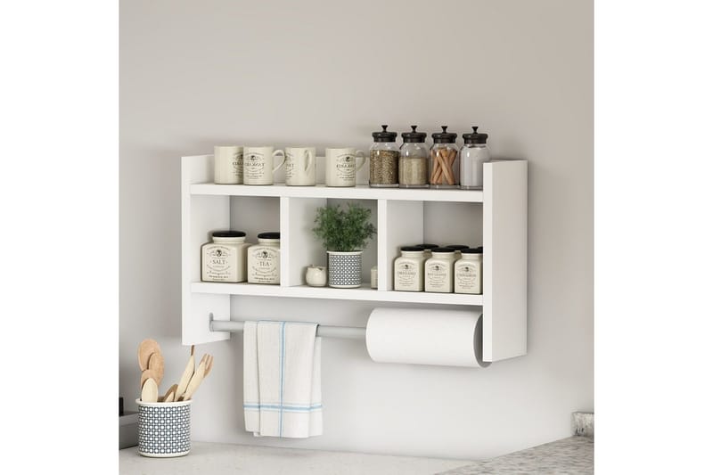 Hyller Homitis Harlee hylle 63,6x14,6 cm Hvit - Oppbevaring - Skap - Oppbevaringsskap