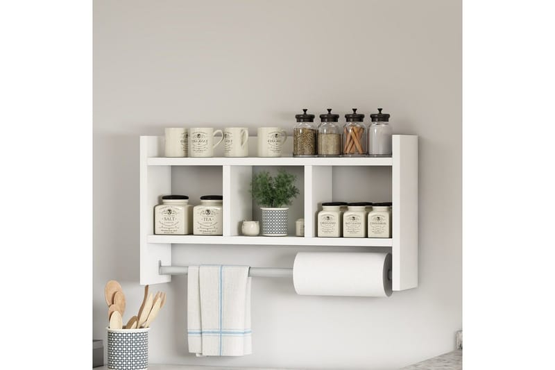Hyller Homitis Harlee hylle 63,6x14,6 cm Hvit - Oppbevaring - Skap - Oppbevaringsskap