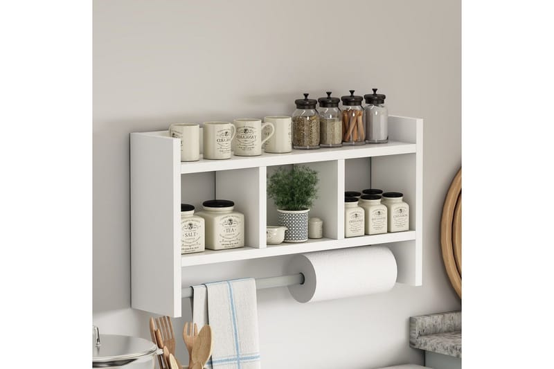 Hyller Homitis Harlee hylle 63,6x14,6 cm Hvit - Oppbevaring - Skap - Oppbevaringsskap