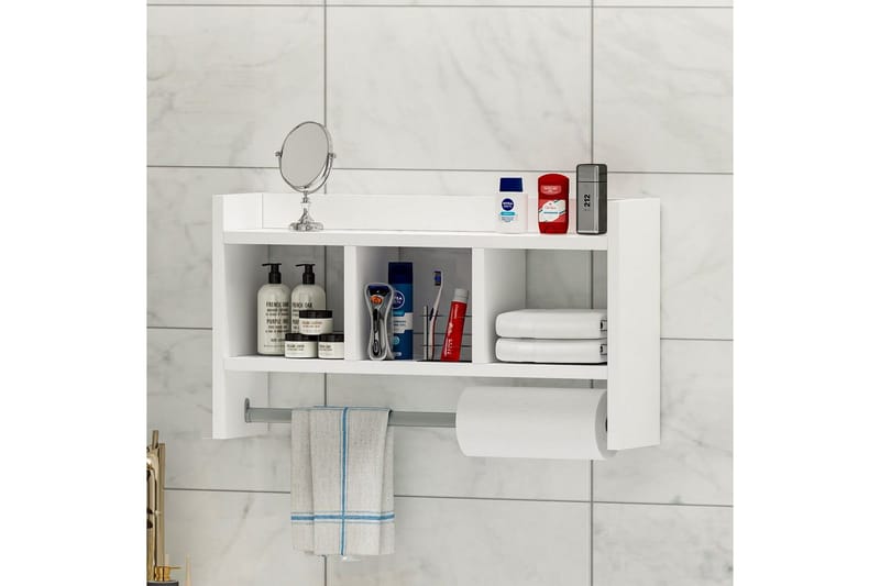 Hyller Homitis Harlee hylle 63,6x14,6 cm Hvit - Oppbevaring - Skap - Oppbevaringsskap