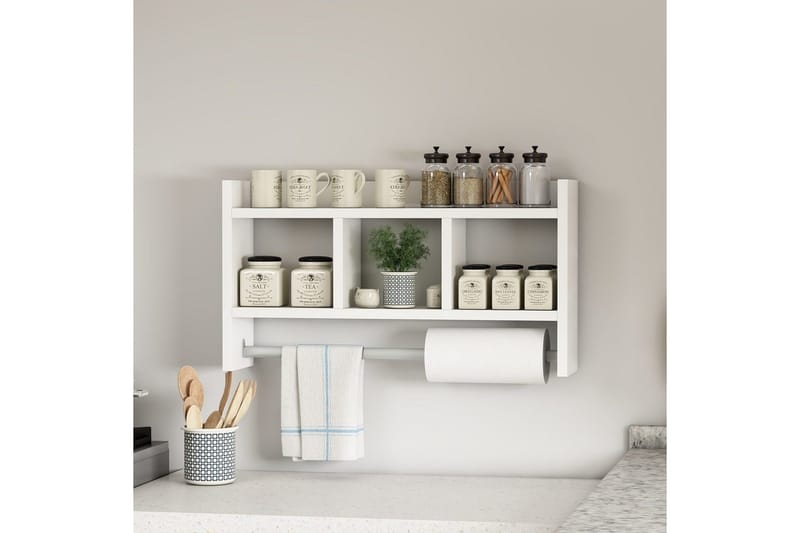 Hyller Homitis Harlee hylle 63,6x14,6 cm Hvit - Oppbevaring - Skap - Oppbevaringsskap