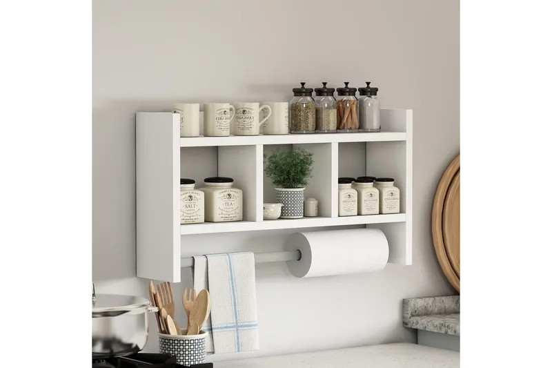 Hyller Homitis Harlee hylle 63,6x14,6 cm Hvit - Oppbevaring - Skap - Oppbevaringsskap