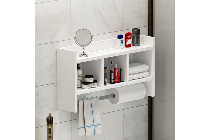 Hyller Homitis Harlee hylle 63,6x14,6 cm Hvit - Oppbevaring - Skap - Oppbevaringsskap
