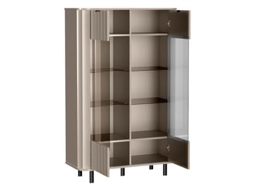 Joriel Vitrineskap 99x155 cm - Beige - Oppbevaring - Skap - Vitrineskap