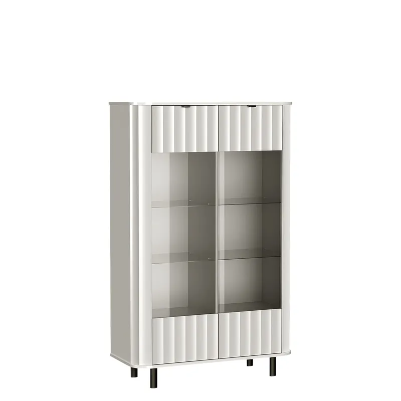 Joriel Vitrineskap 99x155 cm LED-belysning, Hvit