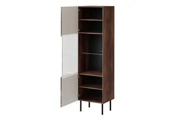 Juniskär Vitrineskap 51 cm - Valnøtt - Oppbevaring - Skap - Vitrineskap