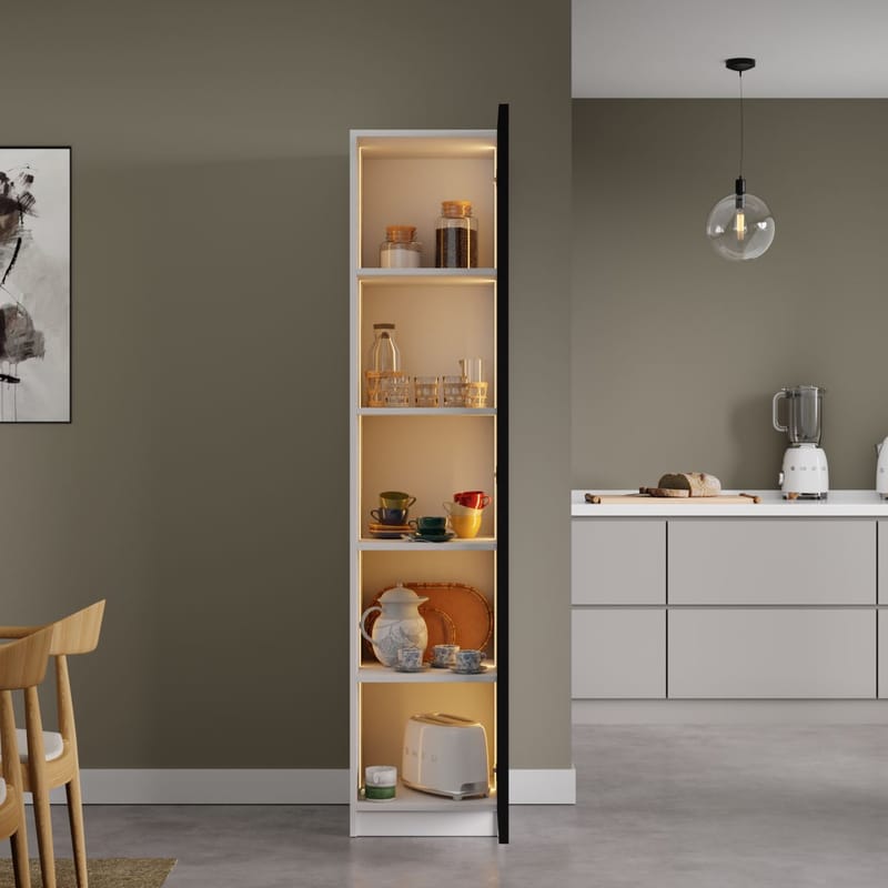 Kaffestasjon Hanah Home Nero 1600-222 (40 x 190 x 42 cm) Hvit - Hvit - Oppbevaring - Skap - Vitrineskap