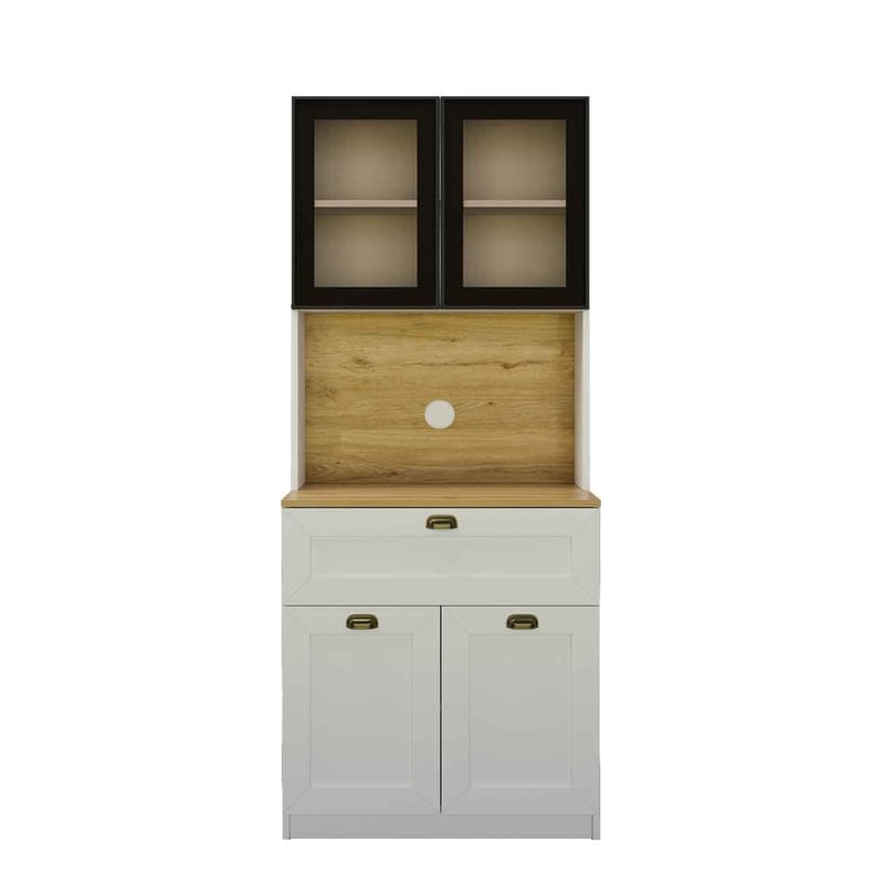 Kaffestasjon Hanah Home Nero Solo 1600-225 (80 x 190 x 44 cm) Hvit - Hvit - Oppbevaring - Skap - Oppbevaringsskap