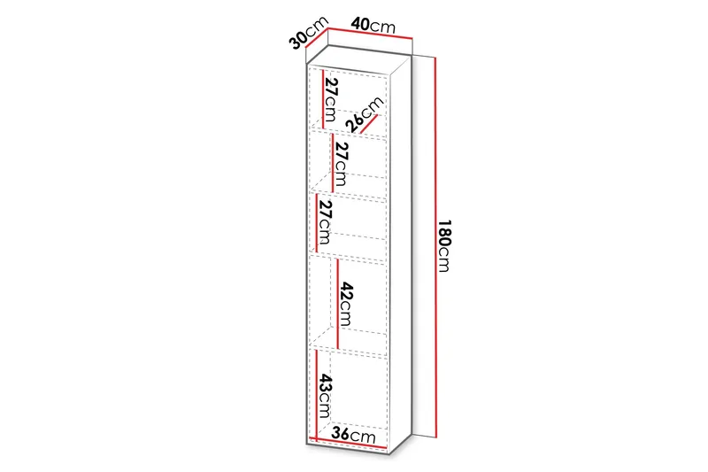 Kangana Highboard - Brun/Sort - Oppbevaring - Skap - Oppbevaringsskap