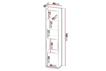 Kangana Highboard - Svart - Oppbevaring - Skap - Oppbevaringsskap