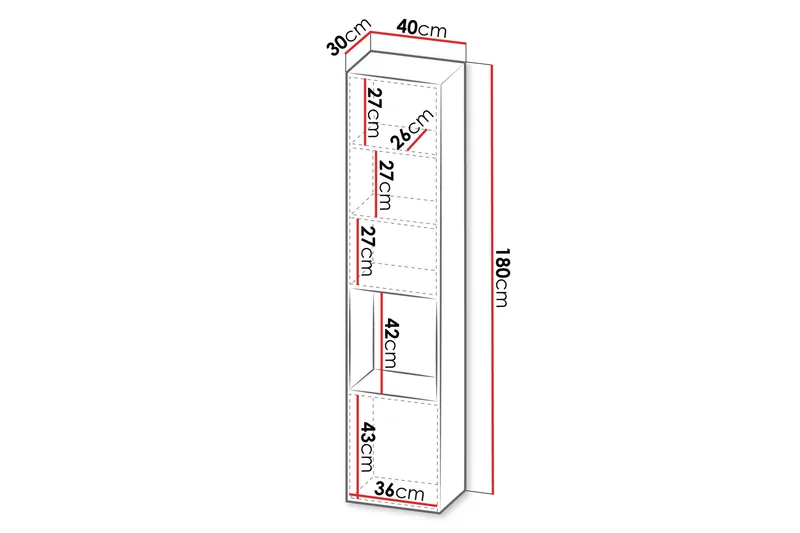 Kangana Highboard - Svart - Oppbevaring - Skap - Oppbevaringsskap