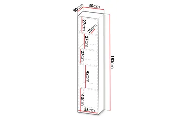 Kangana Highboard - Svart - Oppbevaring - Skap - Oppbevaringsskap
