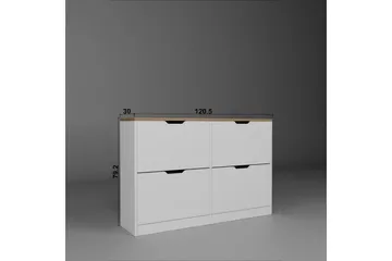 Kiichi Skoskap 120,5 cm - Valnøtt - Oppbevaring - Skap - Oppbevaringsskap