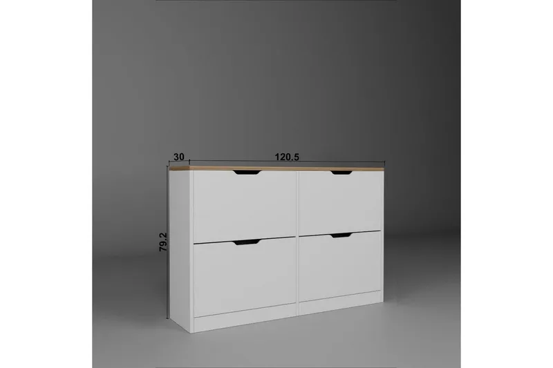 Kiichi Skoskap 120,5 cm, Valnøtt