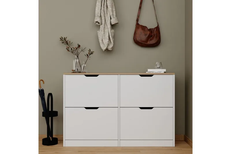 Kiichi Skoskap 120,5 cm - Valnøtt - Oppbevaring - Skap - Oppbevaringsskap