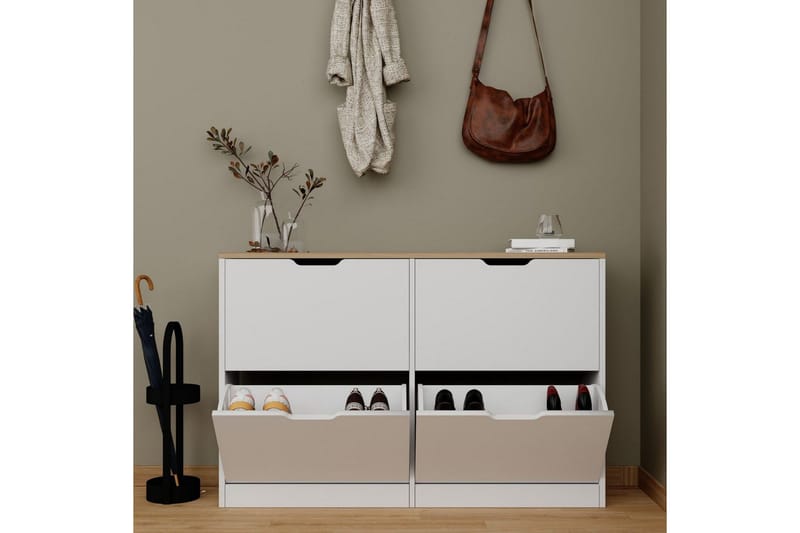 Kiichi Skoskap 120,5 cm - Valnøtt - Oppbevaring - Skap - Oppbevaringsskap