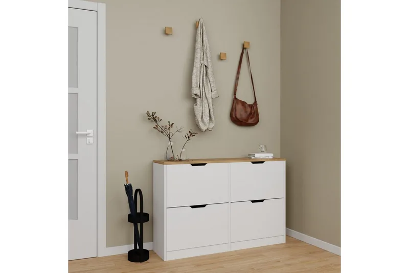 Kiichi Skoskap 120,5 cm - Valnøtt - Oppbevaring - Skap - Oppbevaringsskap