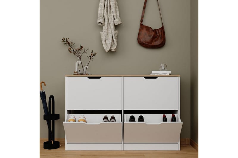 Kiichi Skoskap 120,5 cm - Valnøtt - Oppbevaring - Skap - Oppbevaringsskap