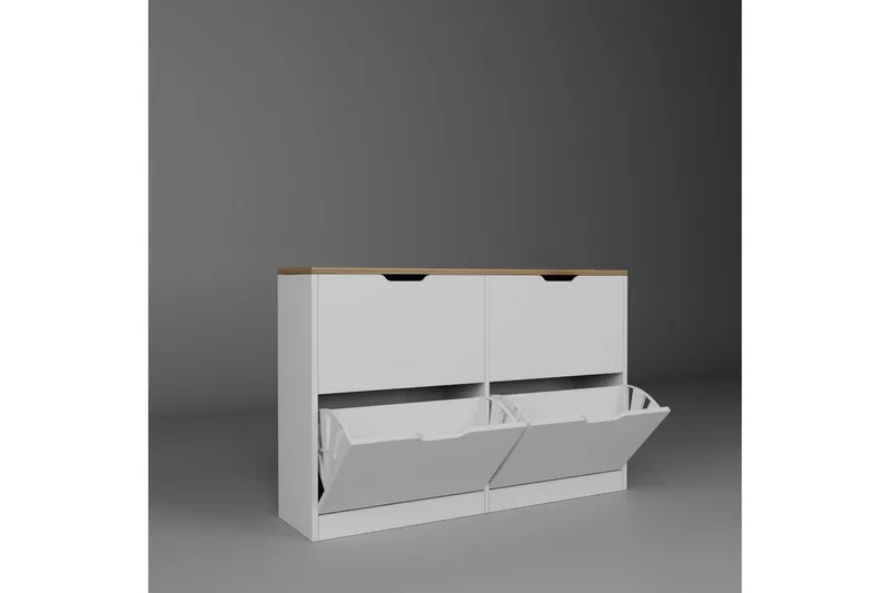 Kiichi Skoskap 120,5 cm - Valnøtt - Oppbevaring - Skap - Oppbevaringsskap