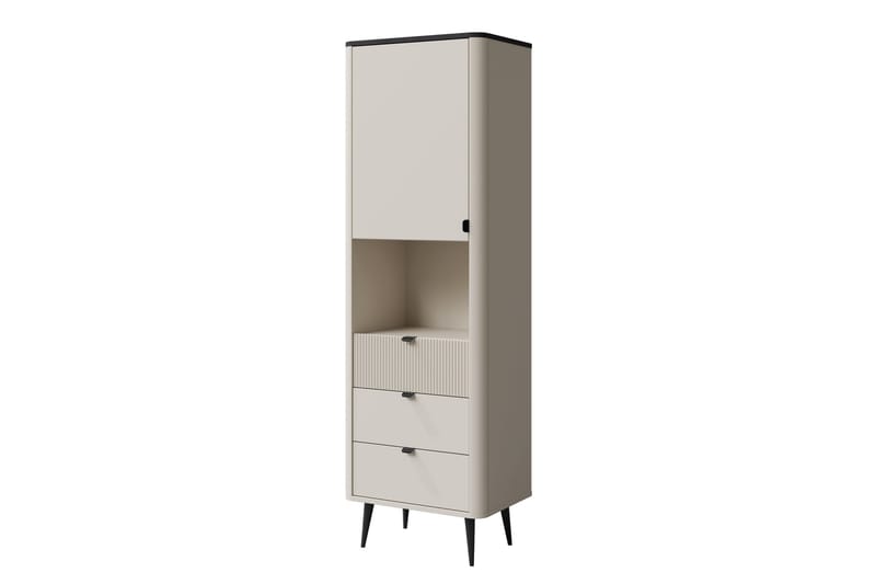 Kjøkken Highboard - Beige/Grå - Oppbevaring - Skap - Oppbevaringsskap