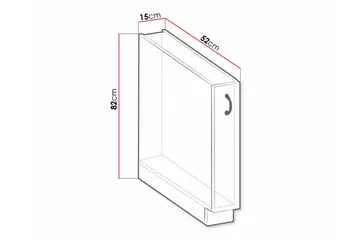 Kjøkkenskap Templemore 15 cm - Oppbevaring - Skap - Oppbevaringsskap