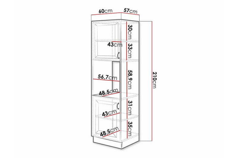 Kjøkkenskap Templemore 60 cm - Oppbevaring - Skap - Oppbevaringsskap