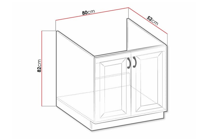 Kjøkkenskap Templemore 80 cm - Oppbevaring - Skap - Oppbevaringsskap