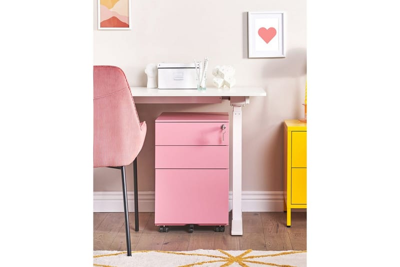 Kontorsskap Cami Rosa - Rosa - Oppbevaring - Skap - Oppbevaringsskap