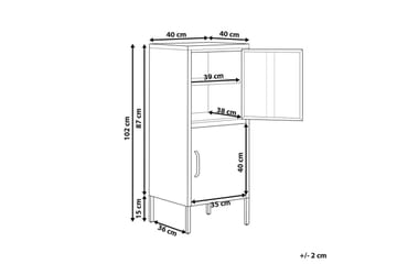 Kontorsskap Huron Hvit - Hvit - Oppbevaring - Skap - Oppbevaringsskap