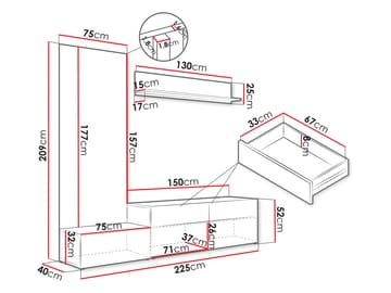 Kyrelon TV-enhet - Oppbevaring - Skap - Oppbevaringsskap