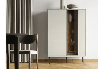 Levisa Vitrineskap 98x140 cm - Cashmere - Oppbevaring - Skap - Vitrineskap