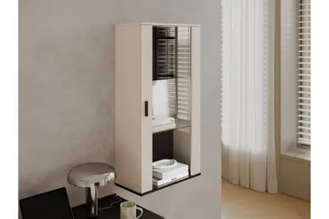 Lyrosen Vitrinskåp 60x112 cm - Beige - Oppbevaring - Skap - Vitrineskap