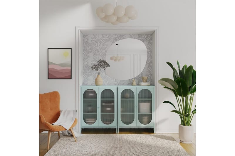 Medisinskap Loft24 Skap Luna 80x40x102 cm, himmelblå Light Blue,Blå - Oppbevaring - Skap - Oppbevaringsskap - Sikkerhetsskap - Medisinskap