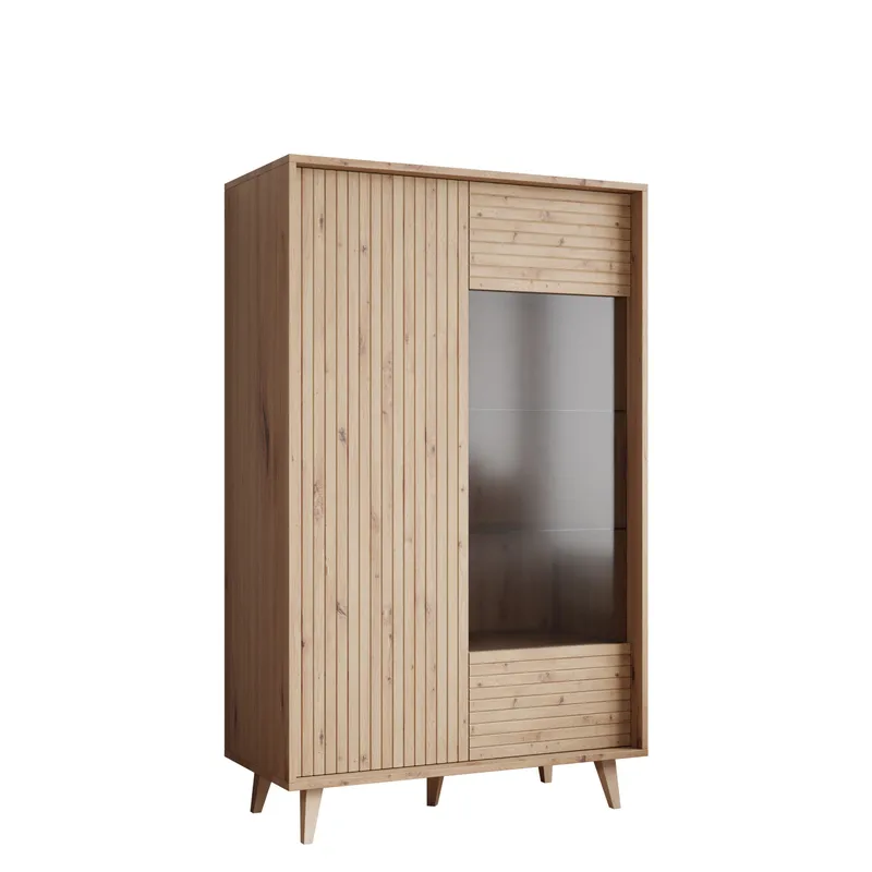 Merlas Vitrineskap 86x140 cm, Brun