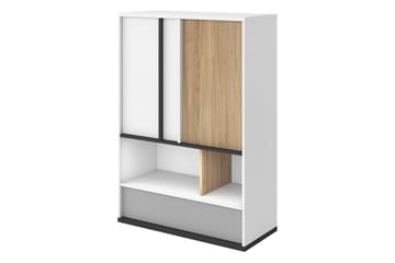 Metropolitan Highboard - Brun/Hvit/Lysegrå/Sort - Oppbevaring - Skap - Oppbevaringsskap