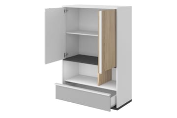 Metropolitan Highboard - Brun/Hvit/Lysegrå/Sort - Oppbevaring - Skap - Oppbevaringsskap