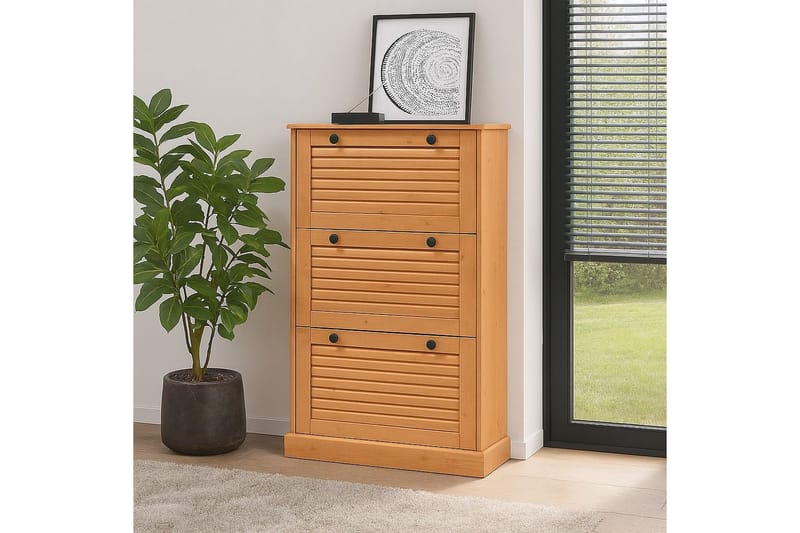 Mille Skoskap 75x130 cm - Brun - Oppbevaring - Skap - Oppbevaringsskap