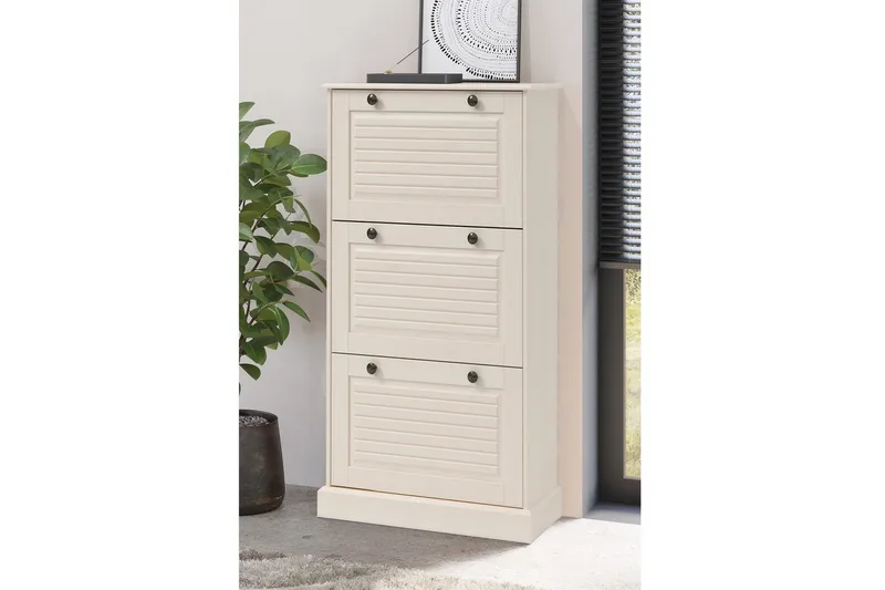 Mille Skoskap 75x130 cm - Hvit - Oppbevaring - Skap - Oppbevaringsskap