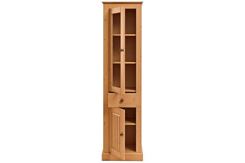 Mille Vitrineskap 47x182 cm - Brun - Oppbevaring - Skap - Vitrineskap