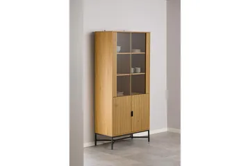 Minu Vitrineskap 80x180 cm - Natur - Oppbevaring - Skap - Vitrineskap