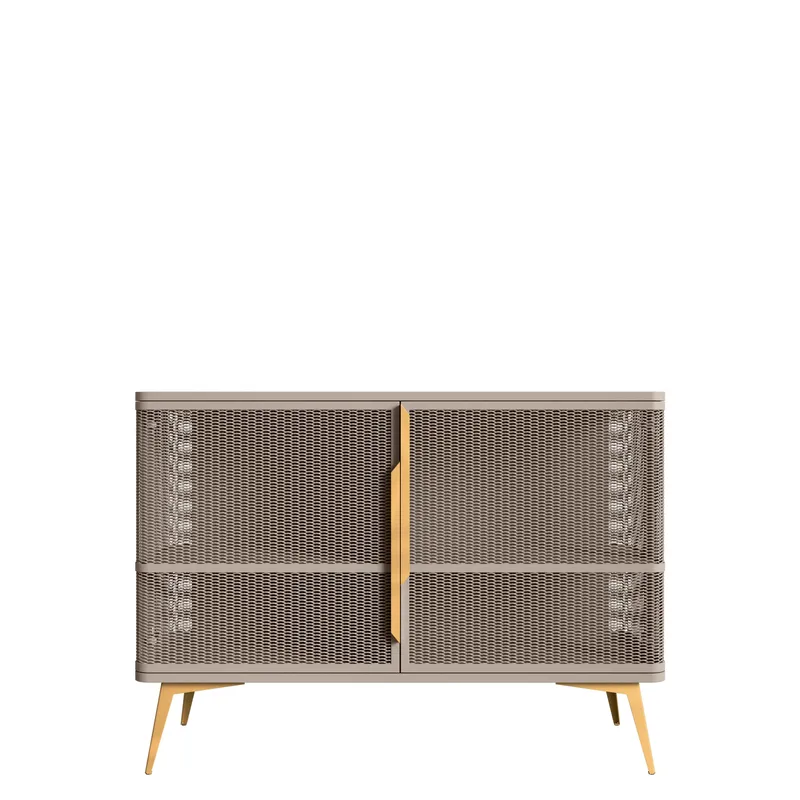 Mireva skjenk 120 cm, beige, gull