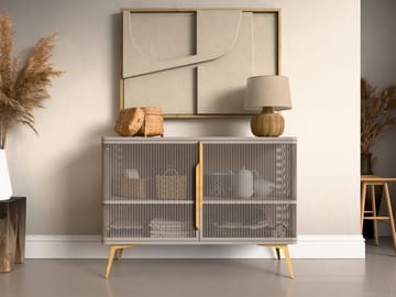 Mireva skjenk 120 cm - beige, gull - Oppbevaring - Skap - Barskap