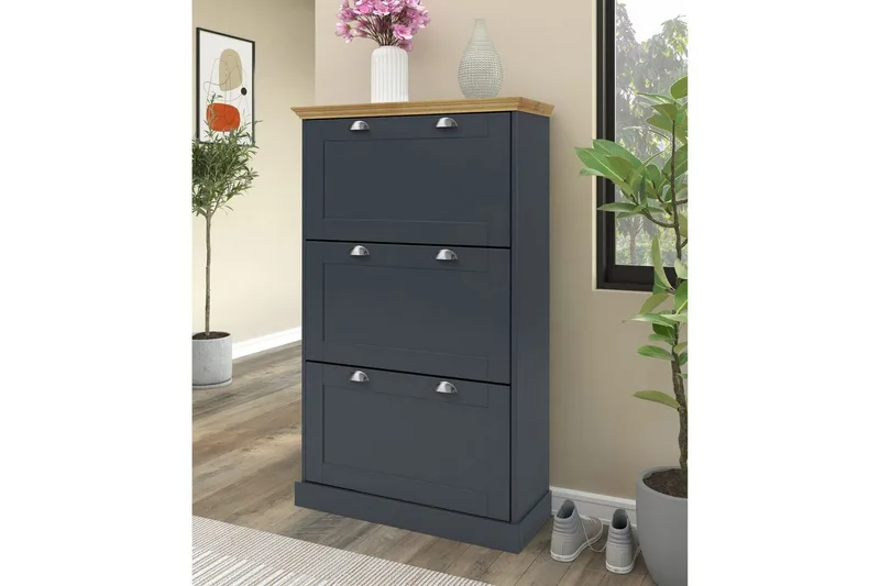 Motala Skoskap 80x132 cm - Grå - Oppbevaring - Skap - Oppbevaringsskap