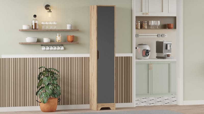 Multi Purpose Cabinet Homitis Atlantisk furu antrasitt - Oppbevaring - Skap - Oppbevaringsskap